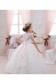 Affordable Ivory Ball Gown Sweetheart Sleeveless Long Flower Girl Dress UK