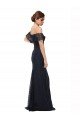 Affordable Off the Shoulder Long Lace Bridesmaid Dress / Prom Dress with Flutter Sleeves UK