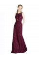 Affordable Long Lace Bridesmaid Dress / Prom Dress with Peekaboo Bodice and Keyhole Back UK
