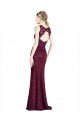 Affordable Long Lace Bridesmaid Dress / Prom Dress with Peekaboo Bodice and Keyhole Back UK