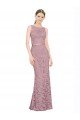 Affordable Sleeveless Crop Top High Neck Mermaid Lace Bridesmaid Dress / Prom Dress UK