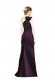 Affordable Full Length One Shoulder Satin Bridesmaid Dress with Bow Shoulder Detail UK