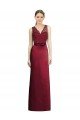 Affordable Full Length Sleeveless Satin Bridesmaid Dress with Lace Bodice UK