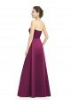 Affordable Full Length Strapless Long Satin Bridesmaid Dress with Sweetheart Neckline UK