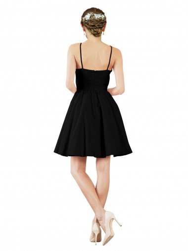 Affordable Halter Neck Short Knee Length Satin Cocktail Bridesmaid Dress UK