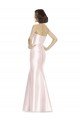 Affordable Long Sweetheart Satin Bridesmaid Dress with Slim Beaded Sash UK