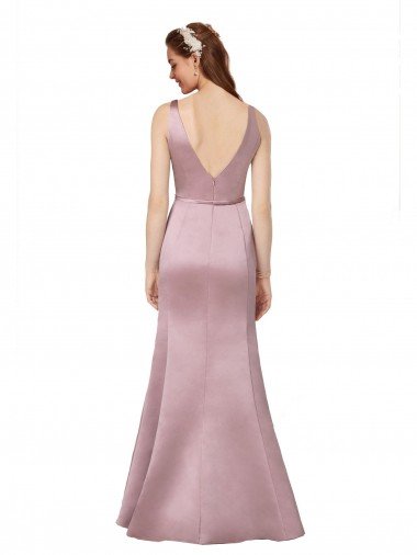 Affordable Sexy Formal Satin Bridesmaid Dress / Prom Dress with Side Cutouts UK