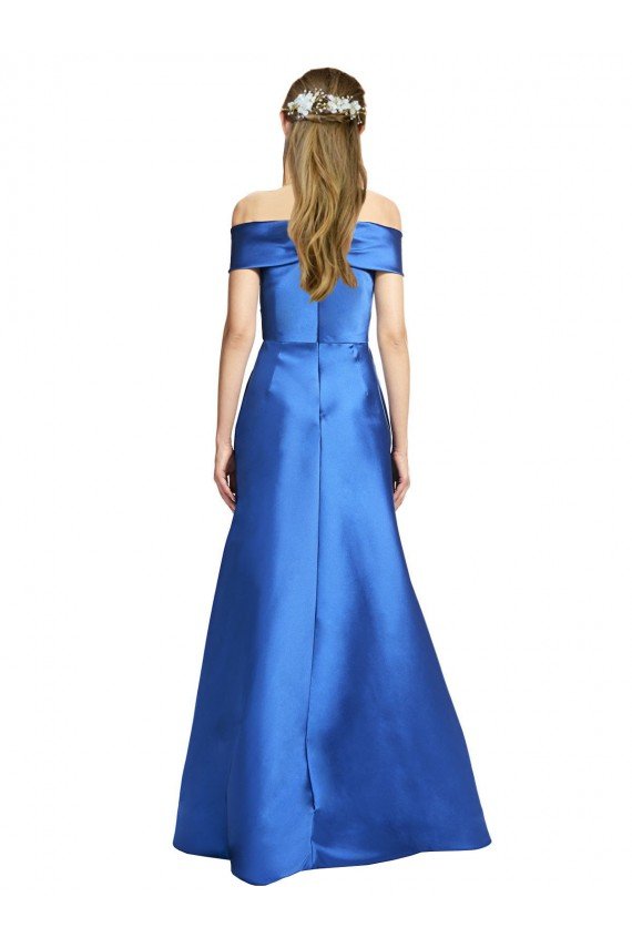 Affordable Sleeveless Off the Shoulder Ball Gown Formal Satin Bridesmaid Dress / Prom Dress UK