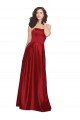 Affordable Strapless Satin Bridesmaids Dress with Beaded Pocket and Soft Pleating UK