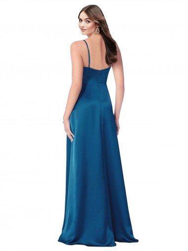 Affordable Cowl Neck Salky Satin Bridesmaid Dress / Prom Dress UK