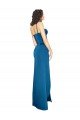 Affordable Full Length Bustier Style Long Formal Silky Satin Bridesmaid Dress / Prom Dress with Low Back UK