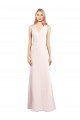 Affordable V-Neck Keyhole Back Crepe Trumpet Bridesmaid Dress / Prom Dress UK