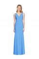 Affordable Flattering Trumpet Long Sleeveless Bridesmaid Dress / Prom Dress with Open Back UK