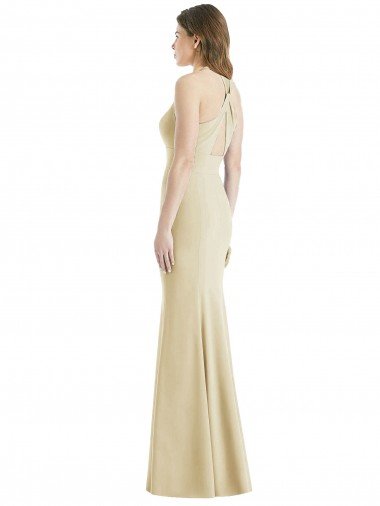 Affordable Criss Cross Twist Cutout Back Trumpet Bridesmaid Dress / Prom Dress UK