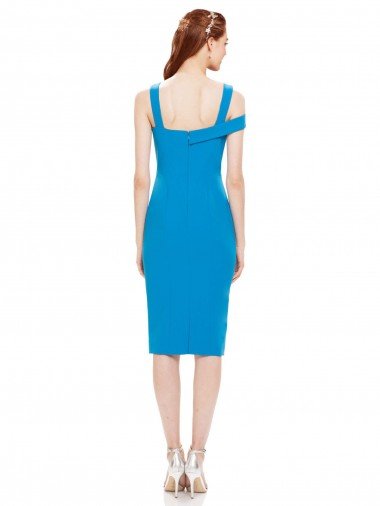 Affordable Sleeveless Formal Crepe Cocktail Dress / Homecoming Dress with Keyhole Off The Shoulder Detailing UK