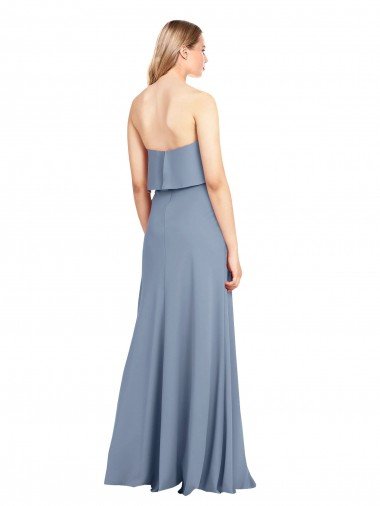Affordable High Neck Sheath Sleeveless Stretch Formal Crepe Bridesmaid Dress / Prom Dress UK