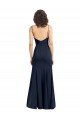 Affordable Fit and Flare Scoop Neck Long Sleeveless Stretch Formal Crepe Bridesmaid Dress / Prom Dress UK