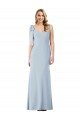 Affordable V-Back Bow Shoulder Trumpet Bridesmaid Dress / Prom Dress UK