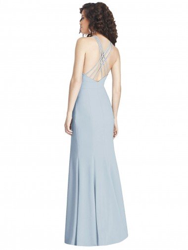 Affordable Criss Cross Open Back Trumpet Bridesmaid Dress / Prom Dress UK