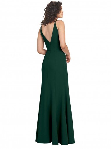 Affordable Form Fitting Stretch Formal Crepe A-Line Bridesmaid Dress / Prom Dress UK