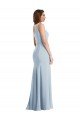 Affordable Bold One Shoulder Trumpet Maxi Formal Crepe Bridesmaid Dress / Prom Dress UK