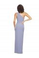Affordable Floor Length One Shoulder Formal Crepe Bridesmaid Dress / Prom Dress with Pencil Skirt and Side Split UK