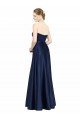 Affordable Floor Length Sweetheart Neckline Formal Stretch Satin Bridesmaid Dress with Belt UK