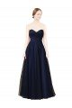Affordable Draped Bodice Sweeheart Long Tulle Bridesmaid Dress UK