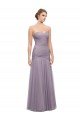 Affordable Draped Long Mermaid Sweetheart Tulle Bridesmaid Dress UK