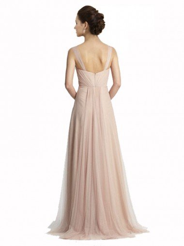 Affordable Sweetheart A-Line Tulle Draped Bridesmaid Dress UK