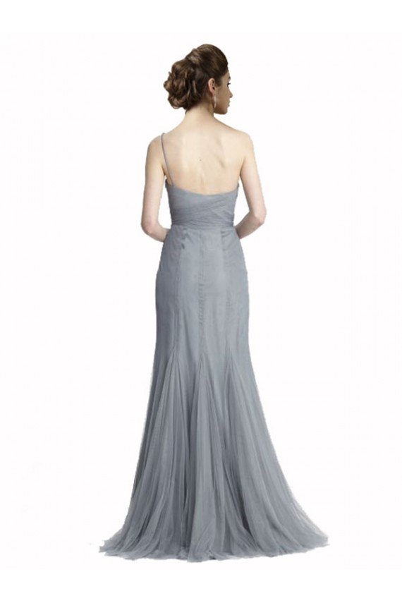 Affordable One Shoulder Tulle Fit and Flare Bridesmaid Dress UK