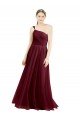 Affordable One Shoulder Floor Length Long Tulle Bridesmaid Dress UK