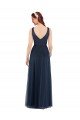 Affordable V-Neck Soft and Simple Tulle Bridesmaid Dress UK