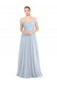 Affordable Sweetheart Neckline Off the Shoulder Tulle Bridesmaid Dress UK