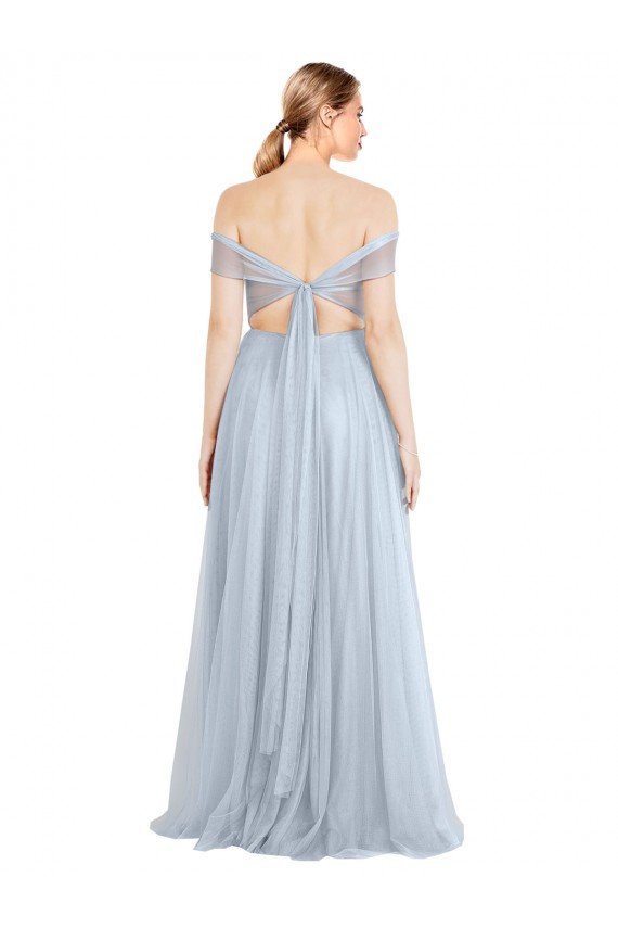 Affordable Sweetheart Neckline Off the Shoulder Tulle Bridesmaid Dress UK