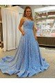 Affordable A-Line Scoop Sleeveless Long Court Train Velvet Sequin Prom Dress UK