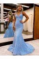 Affordable Criss Cross Open Back V-Neck Sleeveless Long Velvet Sequin Prom Dress UK
