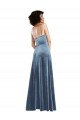 Affordable Sleek Cowl Neck Velvet Maxi Bridesmaid Dress / Prom Dress with Pockets UK