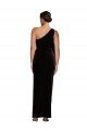 Affordable One Shoulder Long Formal Velvet Bridesmaid Dress / Prom Dress with Side Split and Shoulder Tie UK